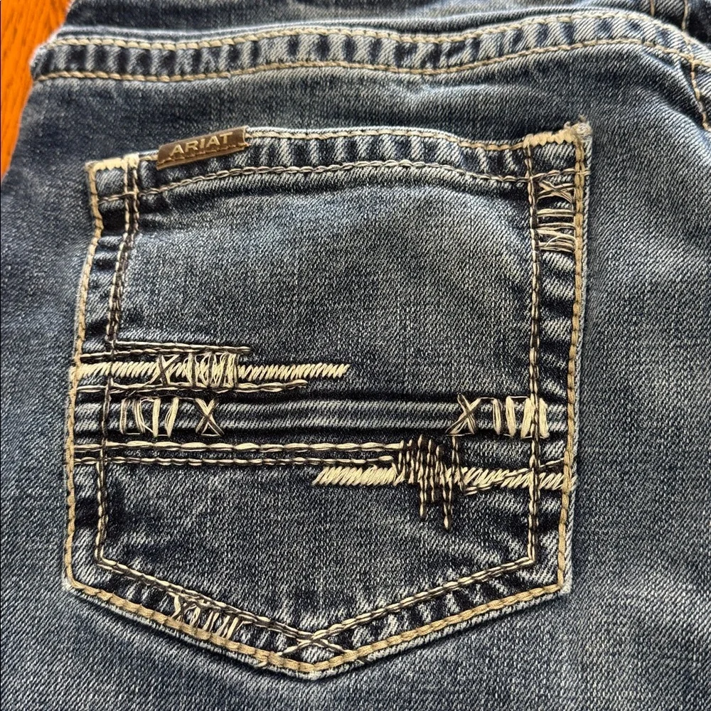 Ariat Men's M5 Classic Blue Straight Jeans - Picture 9 of 14